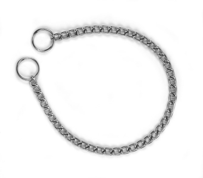 Kettenwürger Halskette verchromt, 50 cm lg., 3 mm stark